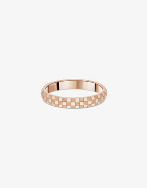 Ring Checkerboard - Rose gold