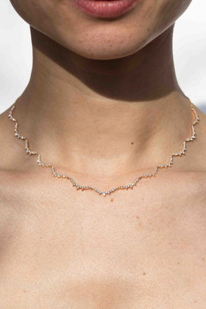 Necklace Diamond River - Rose gold