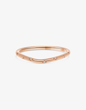 Ring Douce Curved - Rose gold