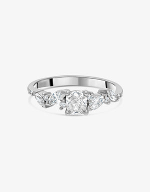 Ring Rania Cushion - White gold