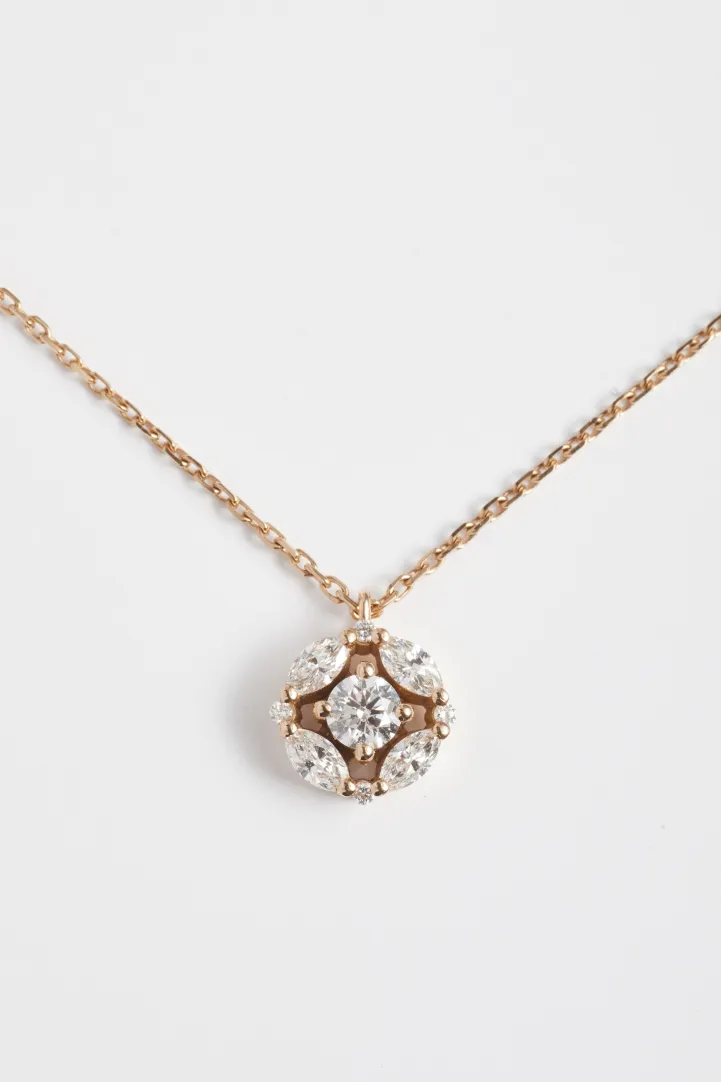 Necklace Rina in pink gold Necklace Rina in pink gold
