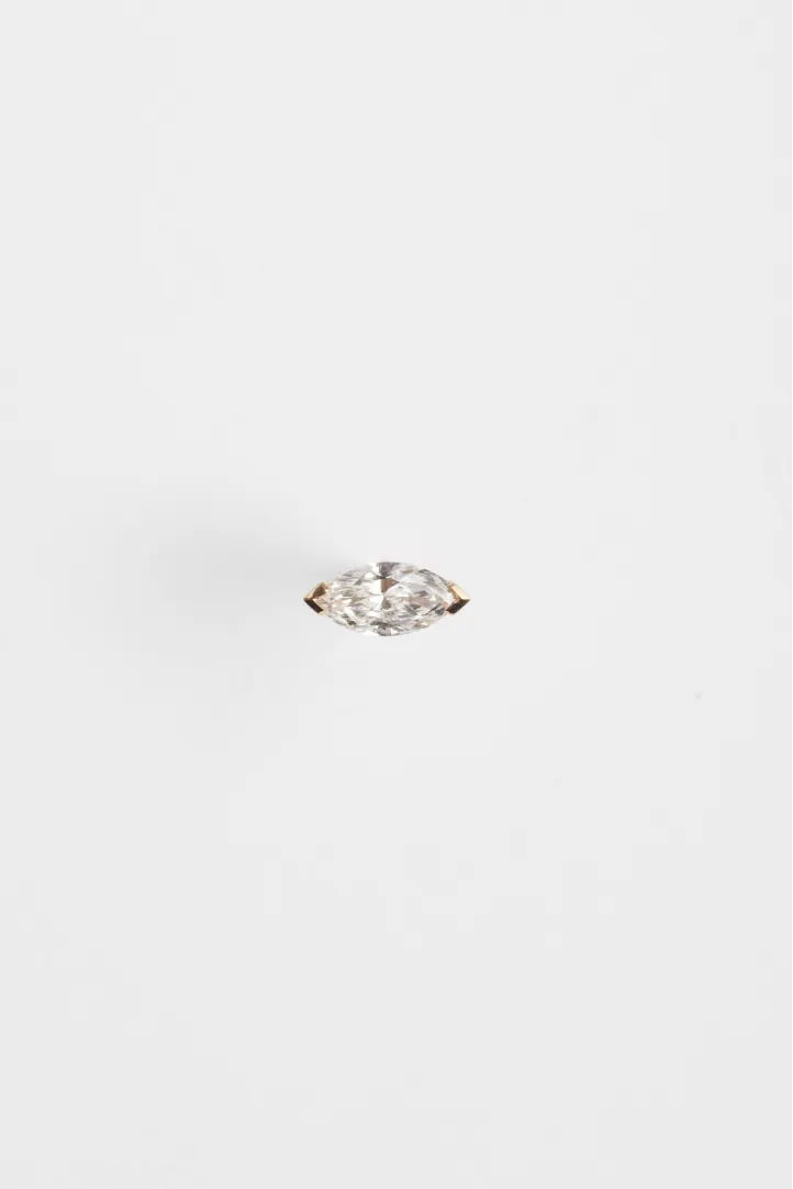 Boucle d'oreille Puces d'oreille Serties or rose 18 carats Poli Diamant naturel Boucle d'oreille Puces d'oreille Serties or rose 18 carats Poli Diamant naturel