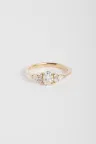 Bague de Fiançailles Sertie Anneau fin or rose 18 carats Brillant Diamant naturel taille Ovale monture Solitaire épaulé Bague de Fiançailles Sertie Anneau fin or rose 18 carats Brillant Diamant naturel taille Ovale monture Solitaire épaulé