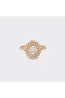 Bague Fiançailles or blanc halo diamant ovale Aïda L Bague Fiançailles or blanc halo diamant ovale Aïda L