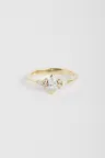 Bague de Fiançailles Sertie Anneau fin or jaune 18 carats Brillant Diamant naturel taille Marquise monture Solitaire épaulé Bague de Fiançailles Sertie Anneau fin or jaune 18 carats Brillant Diamant naturel taille Marquise monture Solitaire épaulé