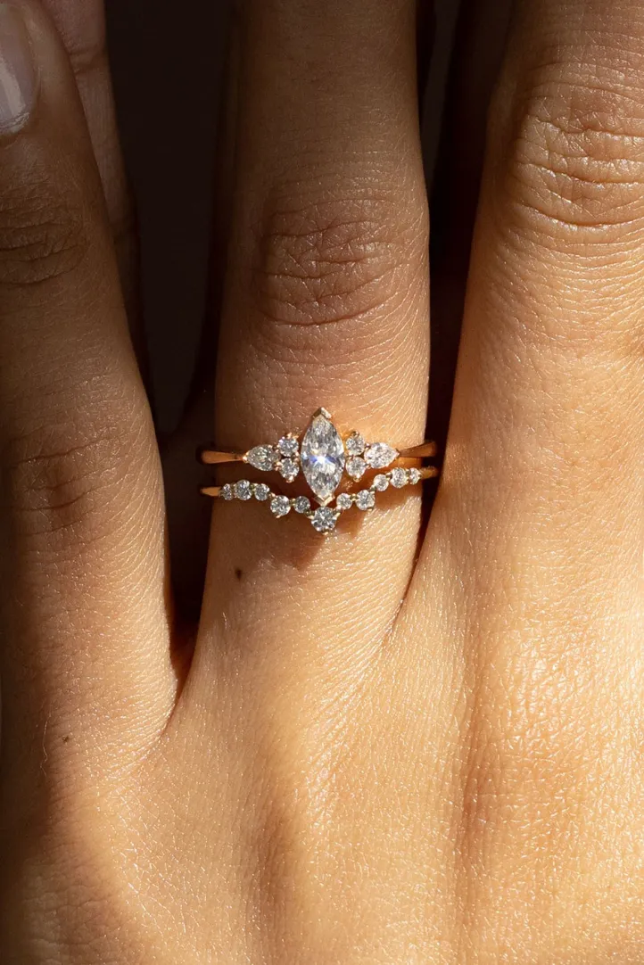 Bague Fiancaille Alliance Diamant Marquise Bague Fiancaille Bague