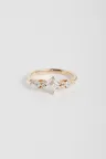 Ring Asscher XL in White gold Pink gold