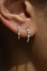 Boucle d'oreille Créole Elodie en or blanc Boucle d'oreille Créole Elodie en or blanc
