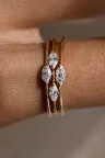 Bague demi-tour or jaune trilogie diamant Hana Trilogie Bague demi-tour or jaune trilogie diamant Hana Trilogie