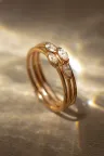 Bague demi-tour or jaune trilogie diamant Hana Trilogie Bague demi-tour or jaune trilogie diamant Hana Trilogie