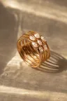 Bague demi-tour or jaune trilogie diamant Hana Trilogie Bague demi-tour or jaune trilogie diamant Hana Trilogie