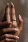 Bague demi-tour or blanc trilogie diamant Hana Trilogie Bague demi-tour or blanc trilogie diamant Hana Trilogie