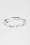 Bracelet jonc or blanc serti diamant marquise Hana