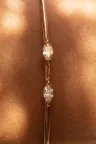 Bracelet jonc or blanc serti diamant Hana Bis Bracelet jonc or blanc serti diamant Hana Bis