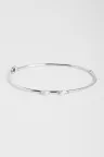Bracelet Jonc Serti or blanc 18 carats Poli Diamant naturel Bracelet Jonc Serti or blanc 18 carats Poli Diamant naturel