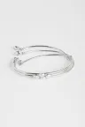 Bracelet jonc or blanc serti diamant Hana Bis Bracelet jonc or blanc serti diamant Hana Bis