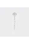 Boucle d'oreille Boucles pendantes Serties or blanc 18 carats Poli Diamant naturel Boucle d'oreille Boucles pendantes Serties or blanc 18 carats Poli Diamant naturel