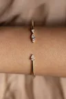 Bracelet jonc or blanc serti diamant Ibtissame M Bracelet jonc or blanc serti diamant Ibtissame M