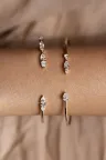 Bracelet jonc or blanc serti diamant Ibtissame M Bracelet jonc or blanc serti diamant Ibtissame M