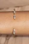 Bracelet jonc or blanc serti diamant Ibtissame L Bracelet jonc or blanc serti diamant Ibtissame L