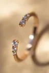 Bague ouverte or jaune pavé diamant Monica Bague ouverte or jaune pavé diamant Monica
