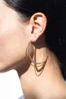 Leïla Buecher – Scalloped Hoop Earrings in Rose Gold Leïla Buecher – Scalloped Hoop Earrings in Rose Gold