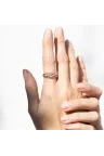 Bague Fiançailles or rose halo diamant ovale Mylène Bague Fiançailles or rose halo diamant ovale Mylène