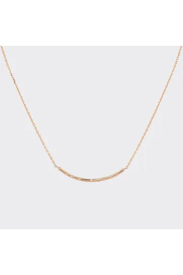 <p><span style="font-size:medium;">The Douce Necklace in 18k rose gold, hand-engraved with staggered star motifs and set with 5 diamonds</span></p>