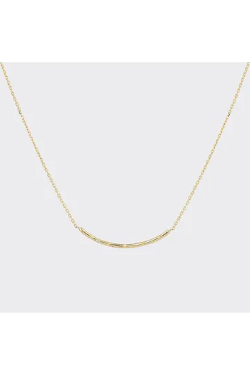 <p><span style="font-size:medium;">The Douce Necklace in 18k yellow gold, hand-engraved with staggered star motifs and set with 5 diamonds</span></p>