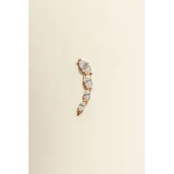 Boucles D'oreilles Pendantes Femme Multicolores - Strass Et Fils Dorés - Modèle UD59