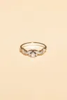Bague Rania Poire en Or Rose Or blanc
