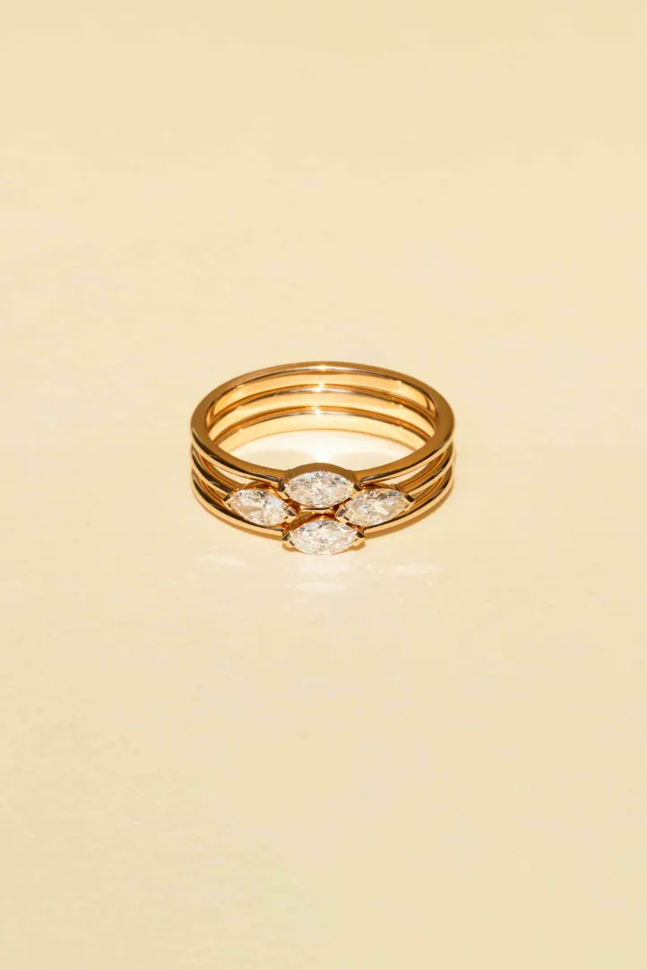 Leïla Buecher - Ring Hana Trilogie M in rose gold