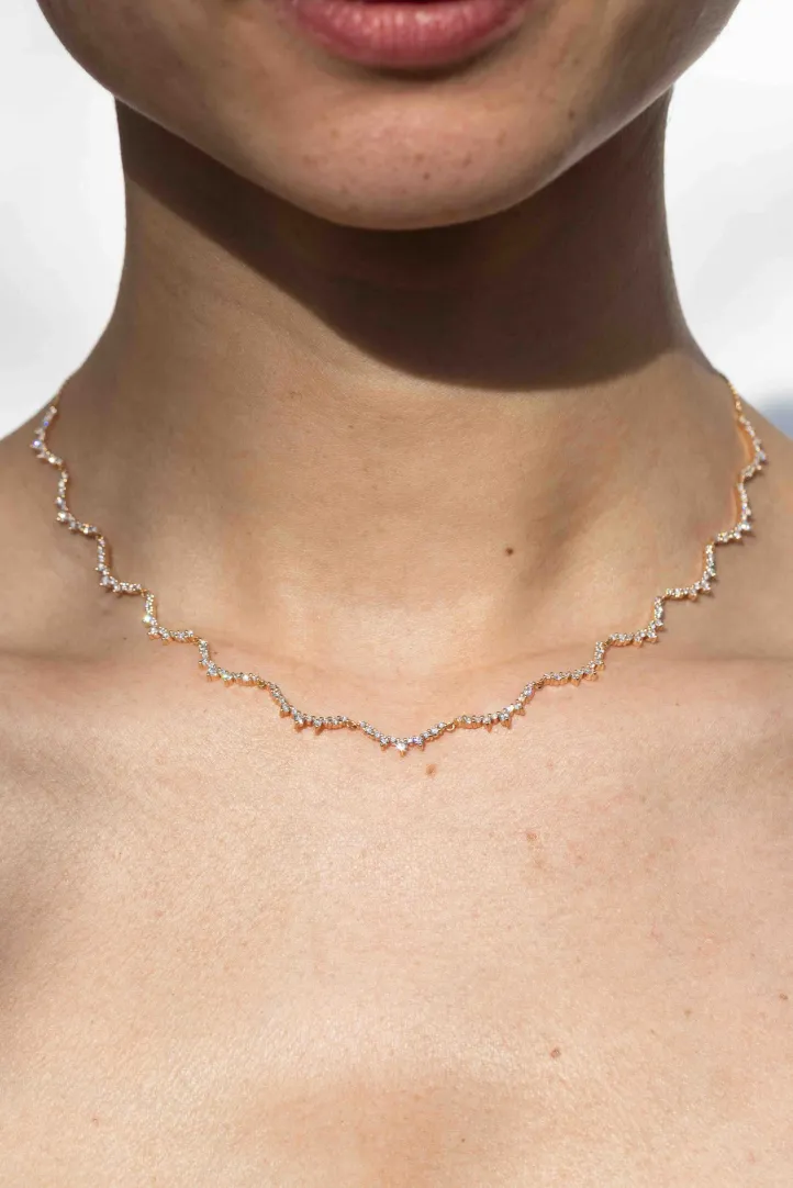 Leila Buecher - Diamond River Necklace in rose gold