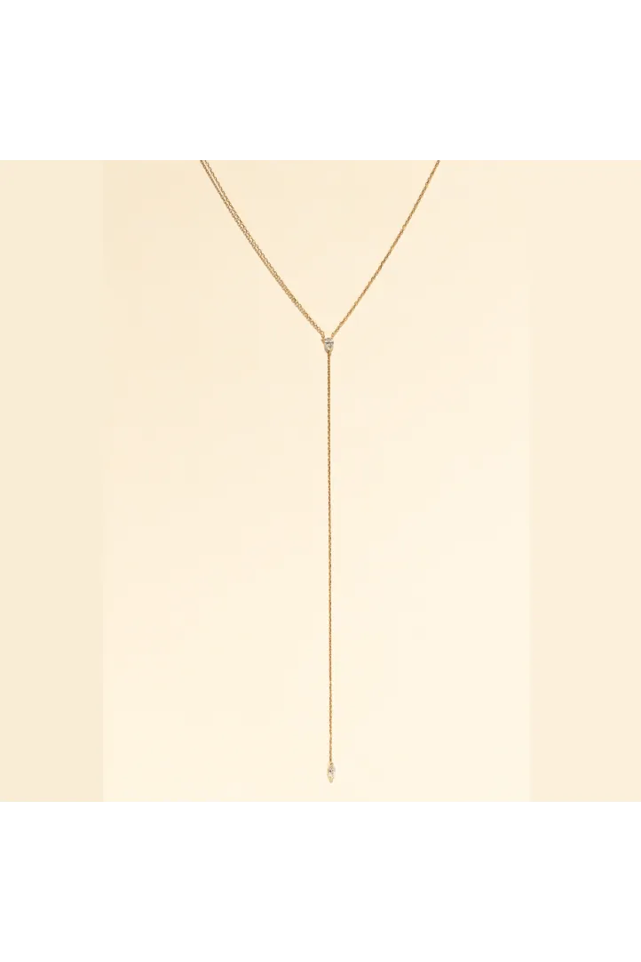 Leïla Buecher - Collier Cravate en or jaune