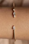 Bracelet jonc or rose serti diamant Ibtissame M Bracelet jonc or rose serti diamant Ibtissame M