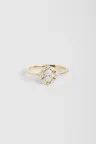 Bague de Fiançailles Sertie Anneau fin or jaune 18 carats Brillant Diamant naturel taille Ovale monture Halo Bague de Fiançailles Sertie Anneau fin or jaune 18 carats Brillant Diamant naturel taille Ovale monture Halo
