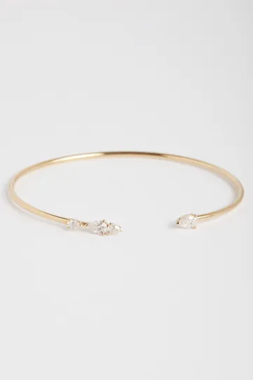 Bracelet Ibtissame M, en or rose 750‰ serti de diamant taille poire.