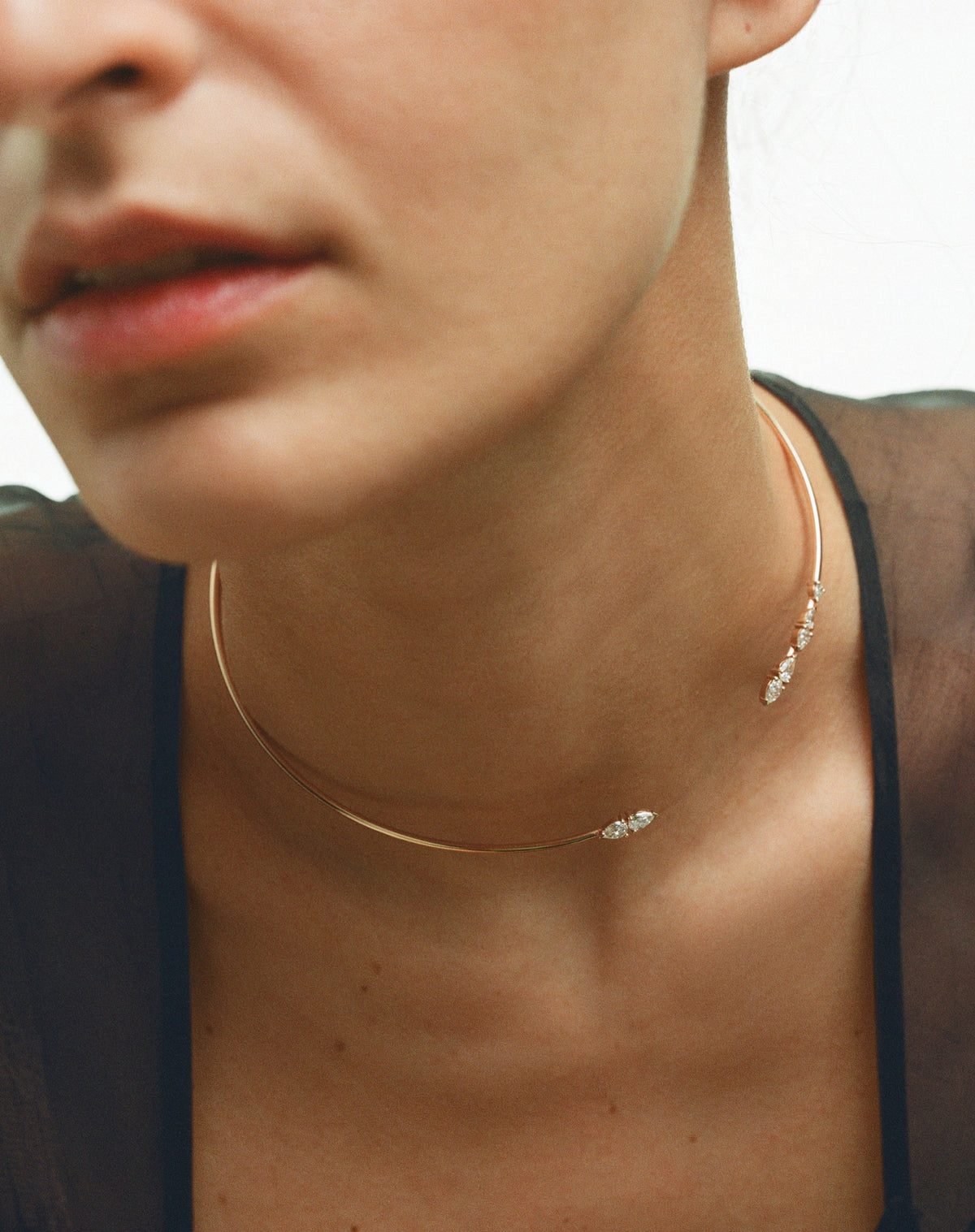 Necklace Ibtissame Flex - White gold