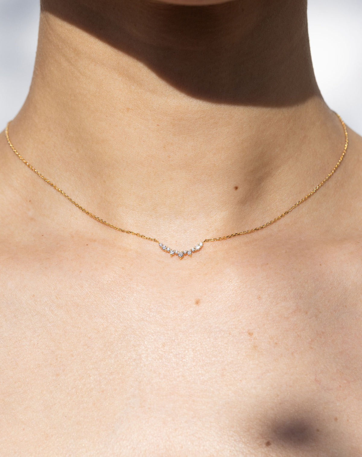 Necklace Petite Lumière - White gold