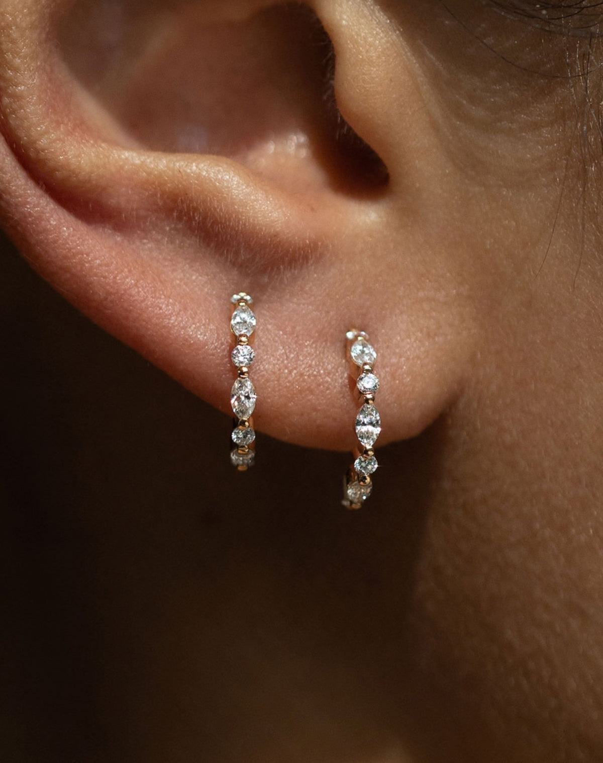 Earring Hoop Elodie - Rose gold