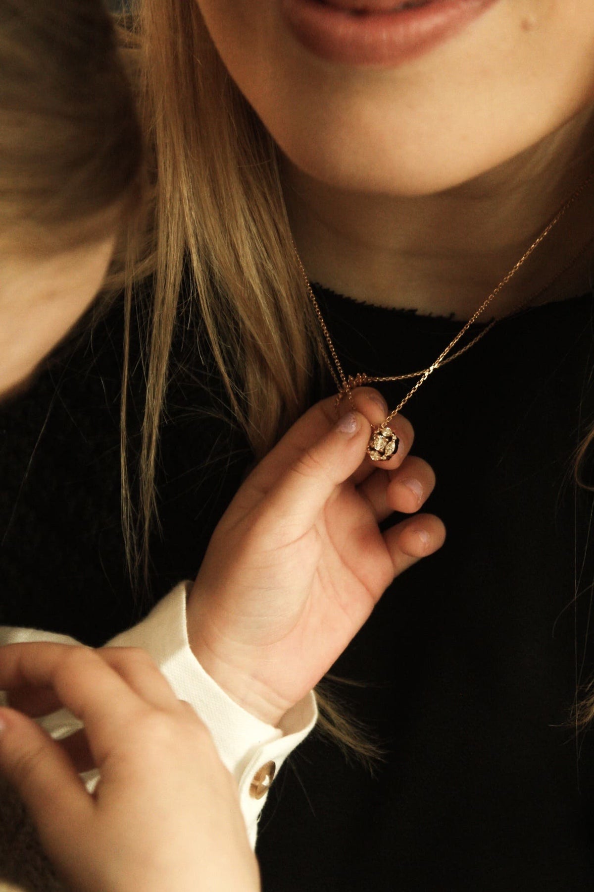 Necklace Rina - White gold