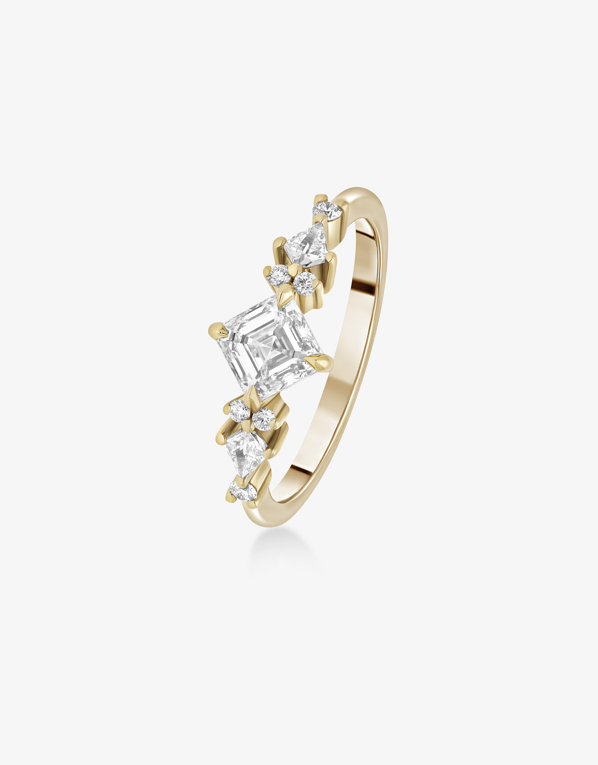 Bague Asscher XL - Or jaune