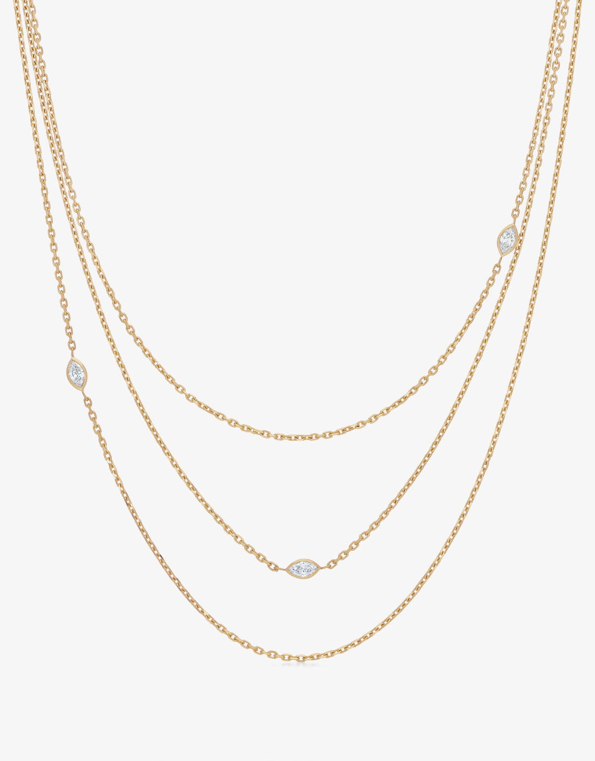 Collier Hana Triptyque - Or jaune
