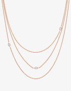 Necklace Hana Triptych - Rose gold