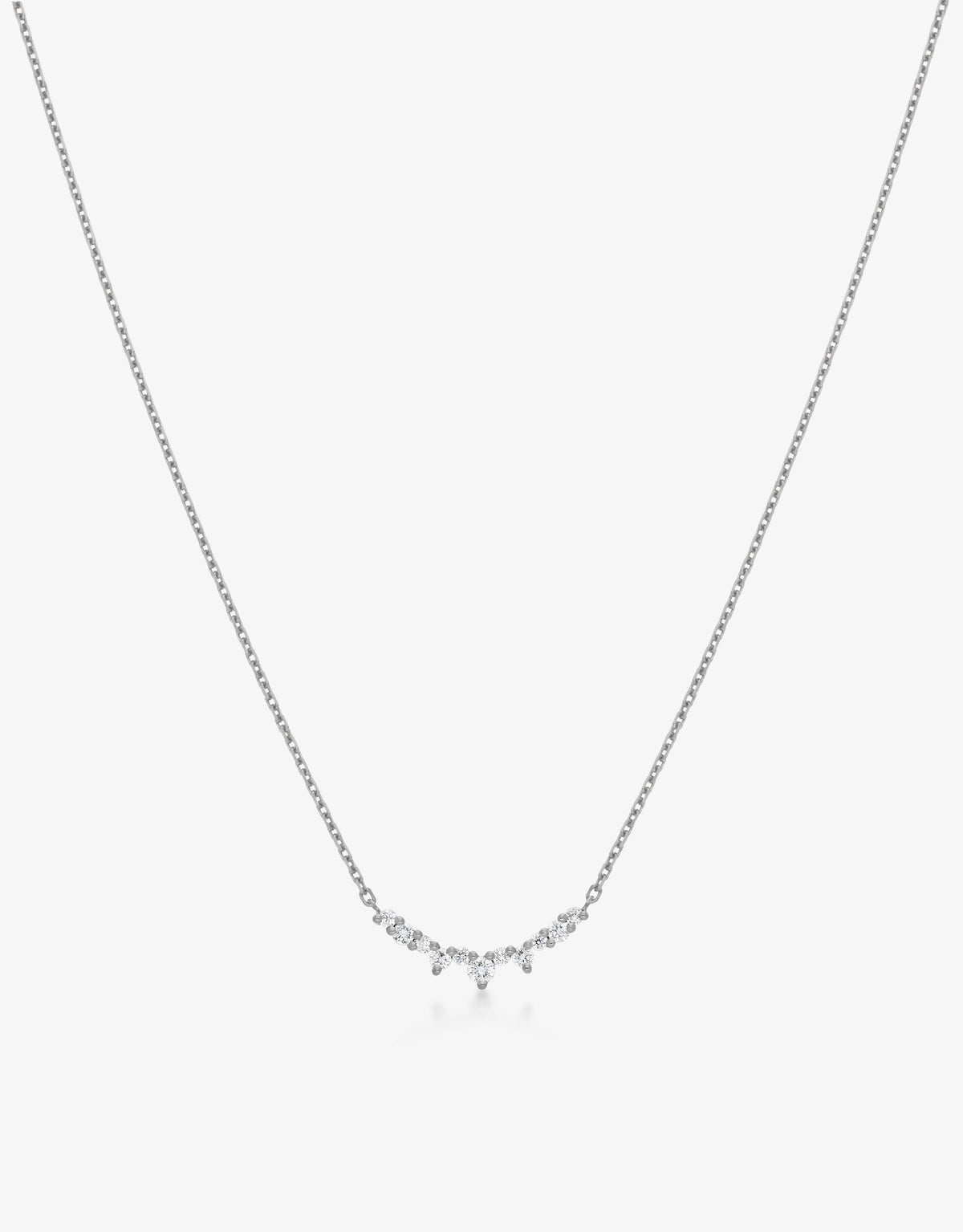 Necklace Petite Lumière - White gold