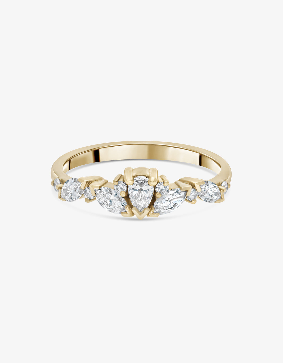 Bague Rania Poire - Or jaune